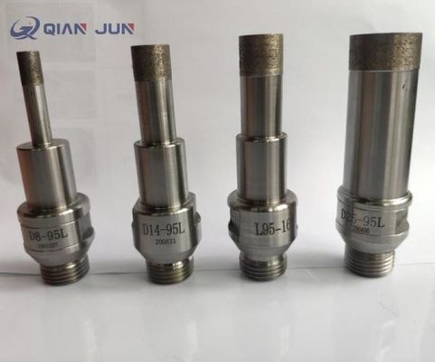 Threaded Glass diamond core drill bits for glass drilling holes